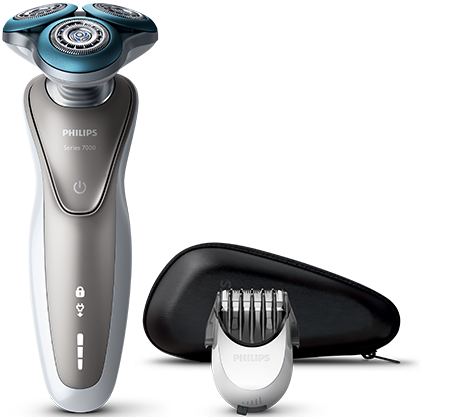 a shaver with accessories