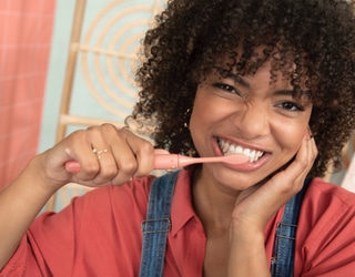 Woman smiling